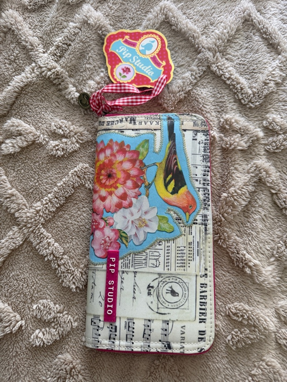 Pip Studio Floral & Bird Zip Wallet in Multi
